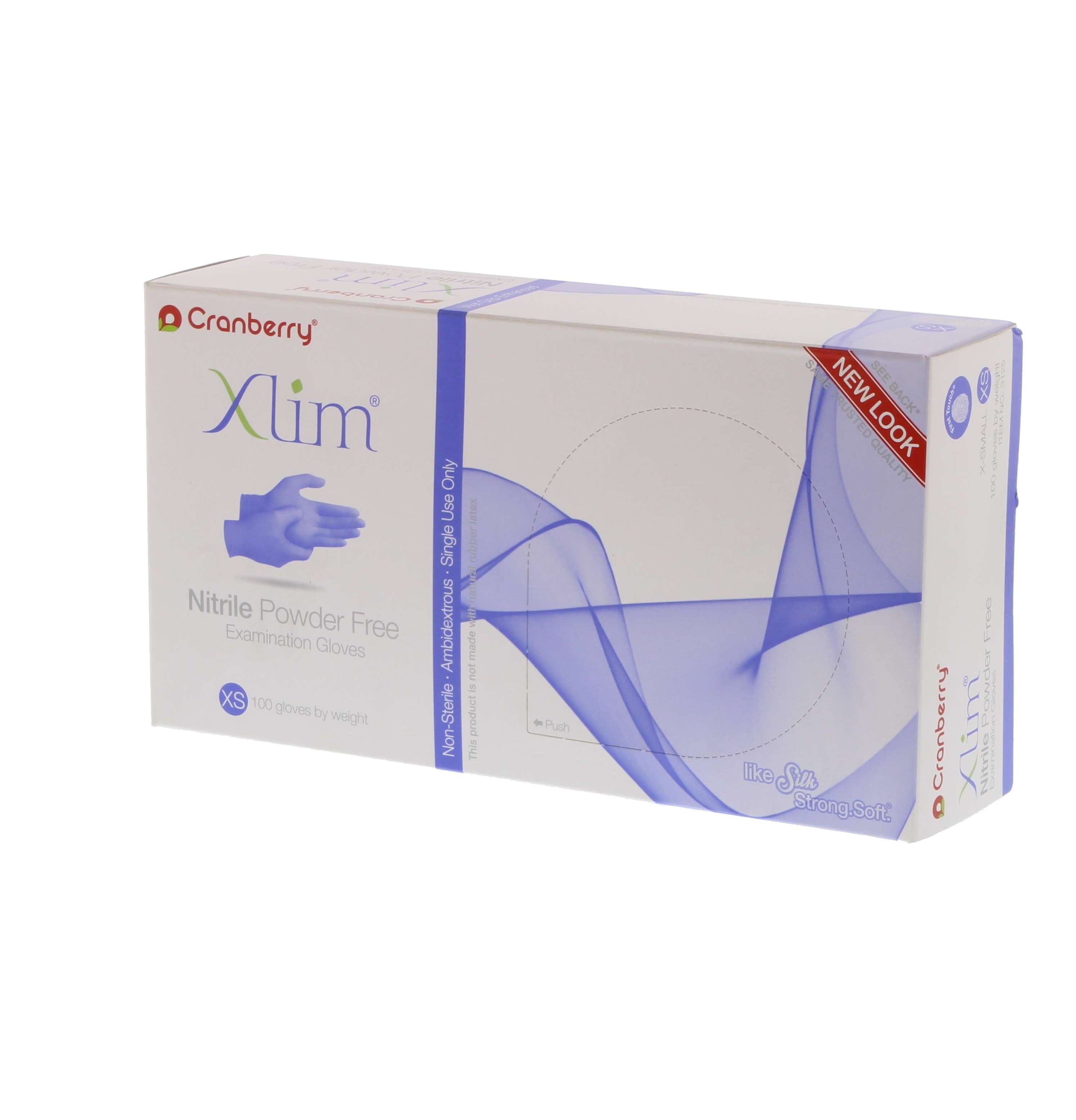 Cranberry 3125 Xlim Nitrile Examination Gloves Powder Free Extra Small 100/Bx Cranberry 3125 Xlim Nitrile Examination Gloves Powder Free Extra Small 100/Bx